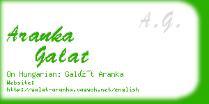 aranka galat business card